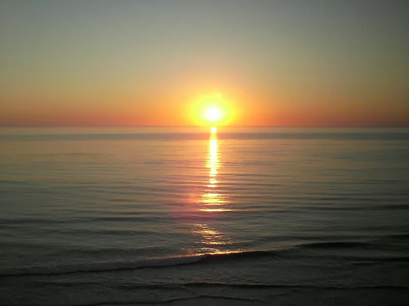 Golden sunset over the Pacific at Encinitas — a moment of stillness and sacred beauty