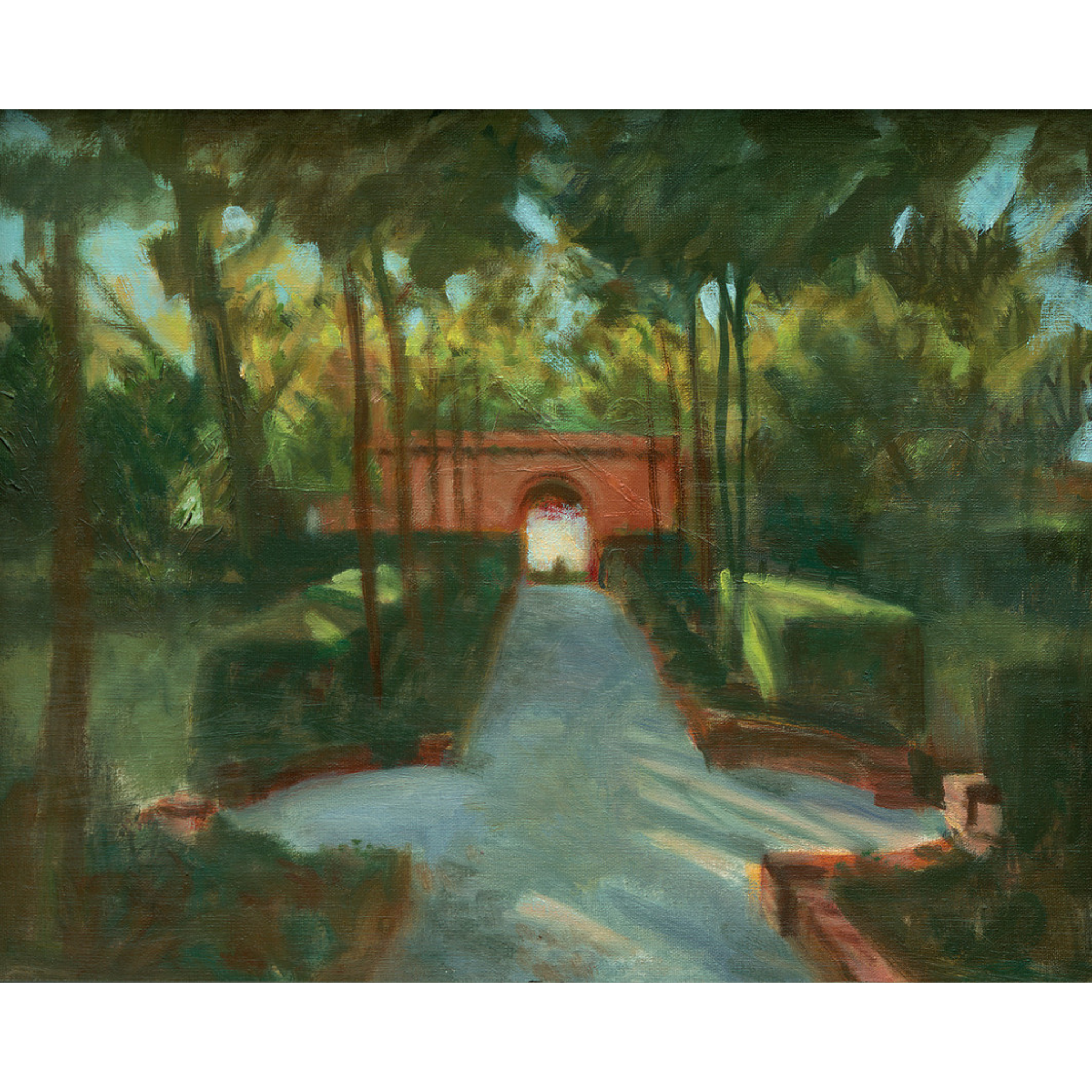 The serene courtyard of Trabuco Canyon Monastery — a place of stillness, prayer, and healing